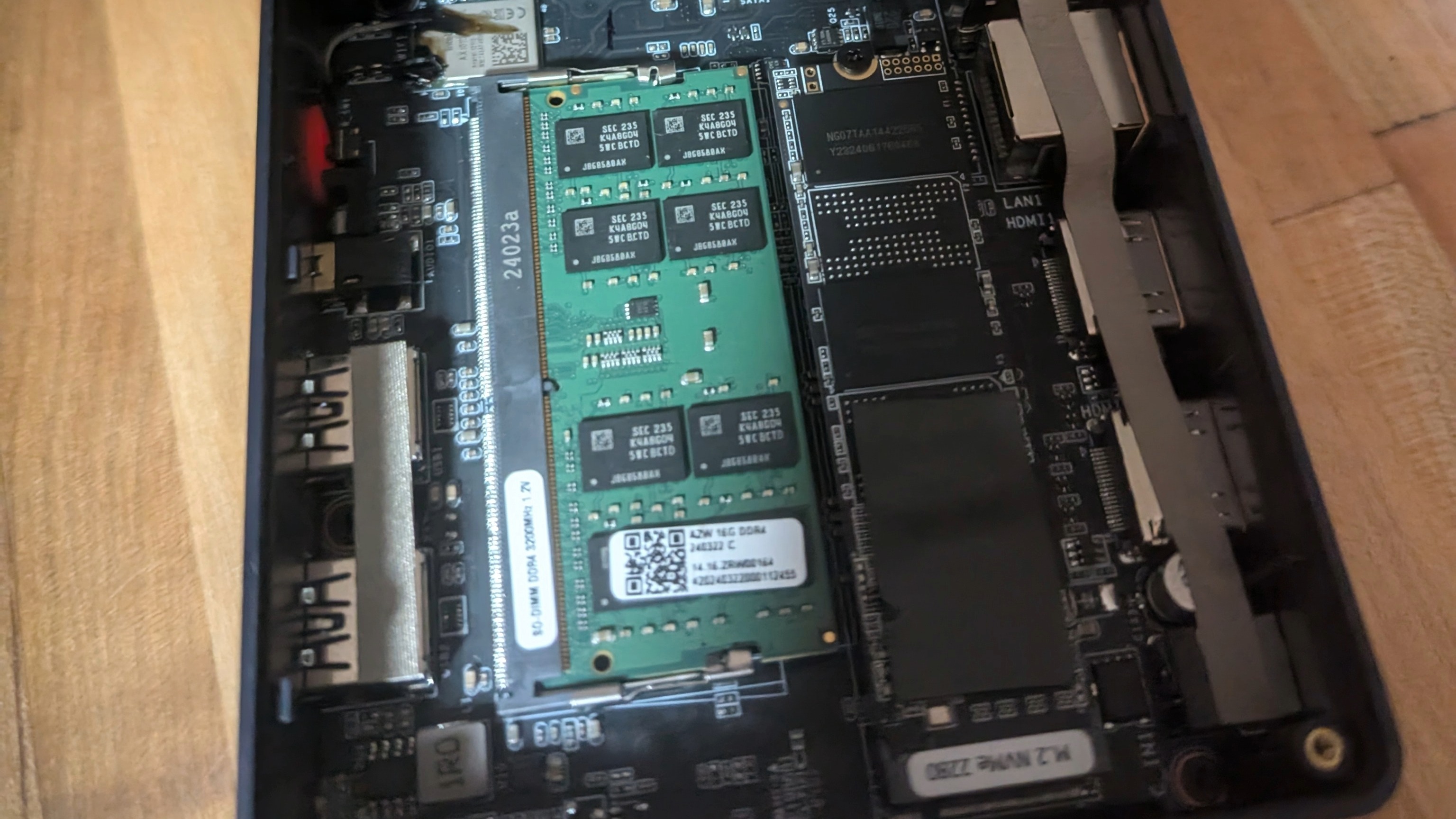 A home storage server with visible fire damage
